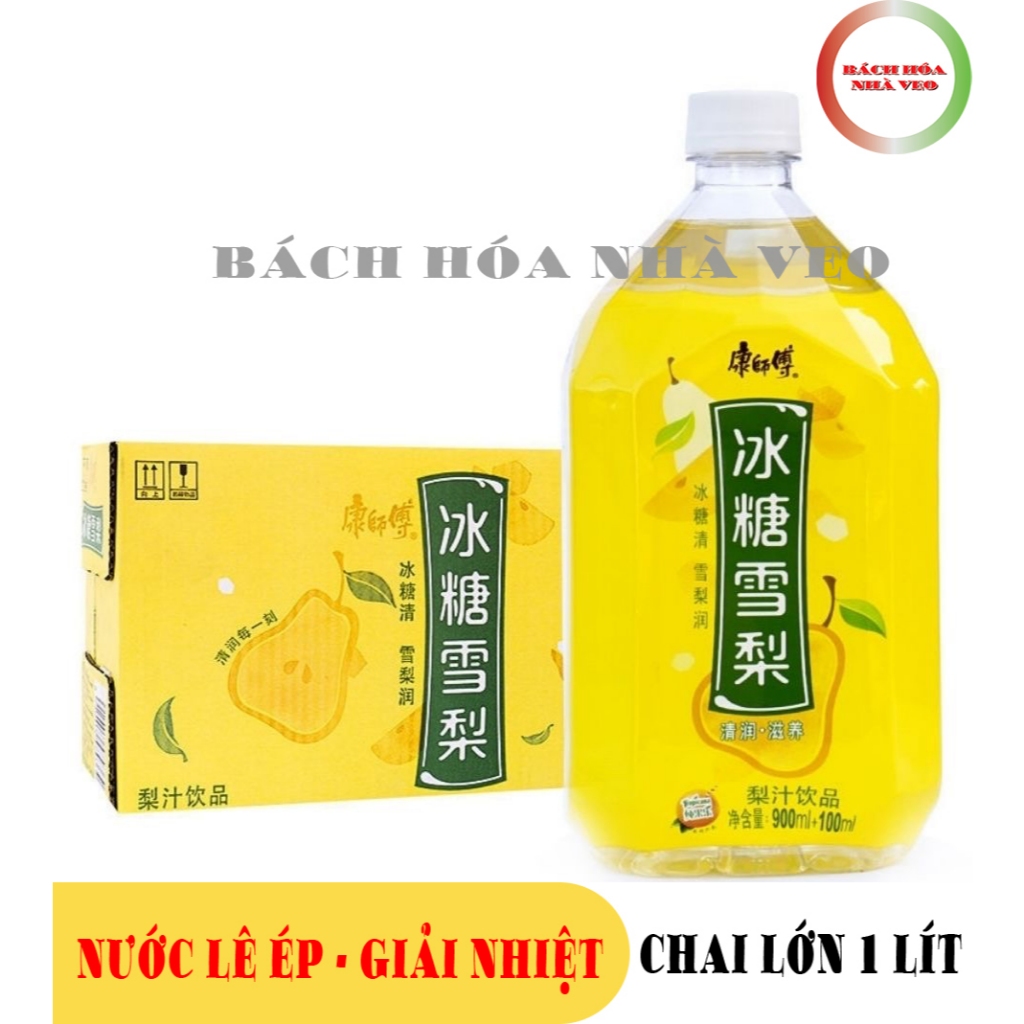 [Thùng 12 Chai] nước lê đào đài loan các vị, Loại 1Lít, hiệu khang sư phụ, hàng chuẩn, date mới
