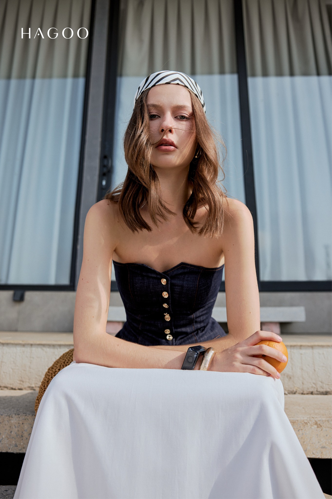 Chân váy xòe dài đáp gấu HAGOO_thumbnail_2