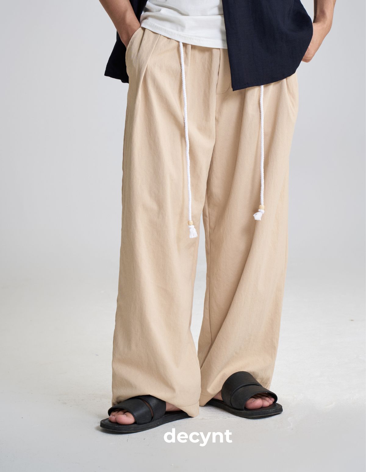 decynt Pants 02 - Quần dài cạp chun dáng suông chất kiệu kaki mềm rủ_thumbnail_0