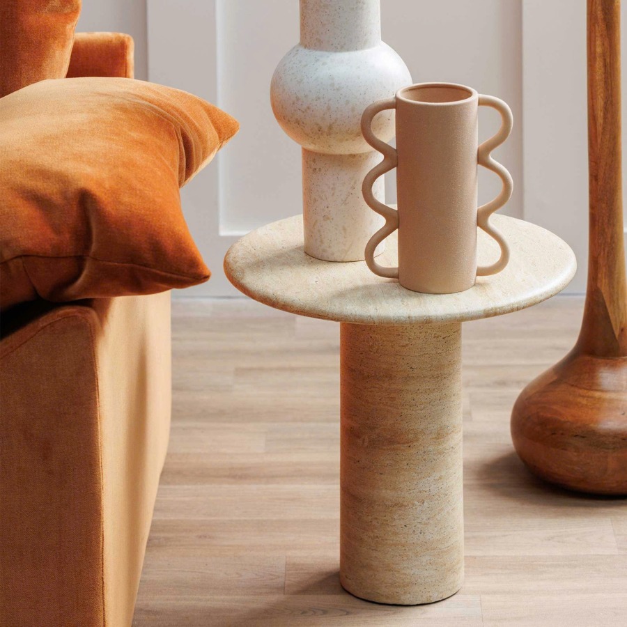 Bàn decor Sierra Travertine - đá xi măng