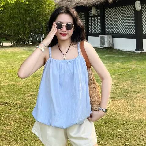 Áo Kiểu Nữ 2 Dây nhún lai bí AH.382 (C) (0687)_thumbnail_2