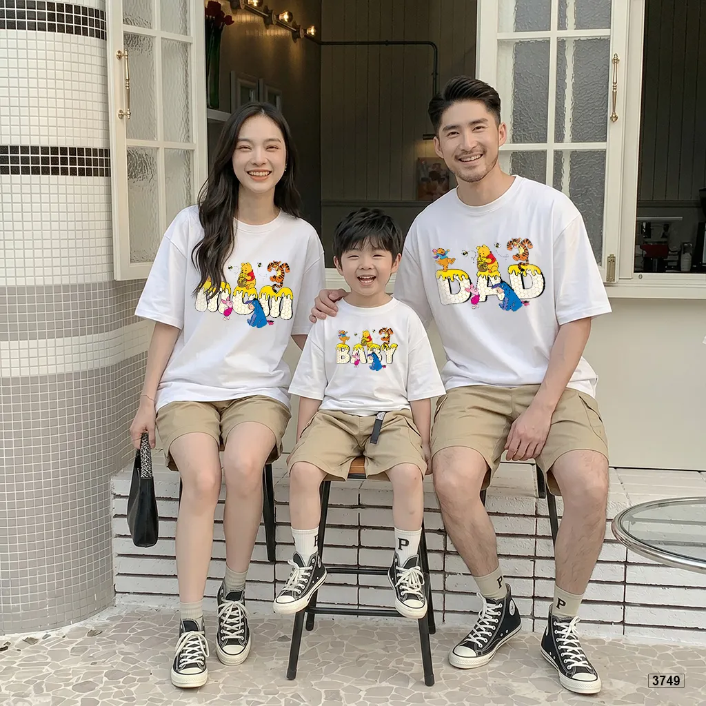 Áo thun mùa hè cho bé và gia đình hoạt hình đáng yêu Kado 3749_thumbnail_3