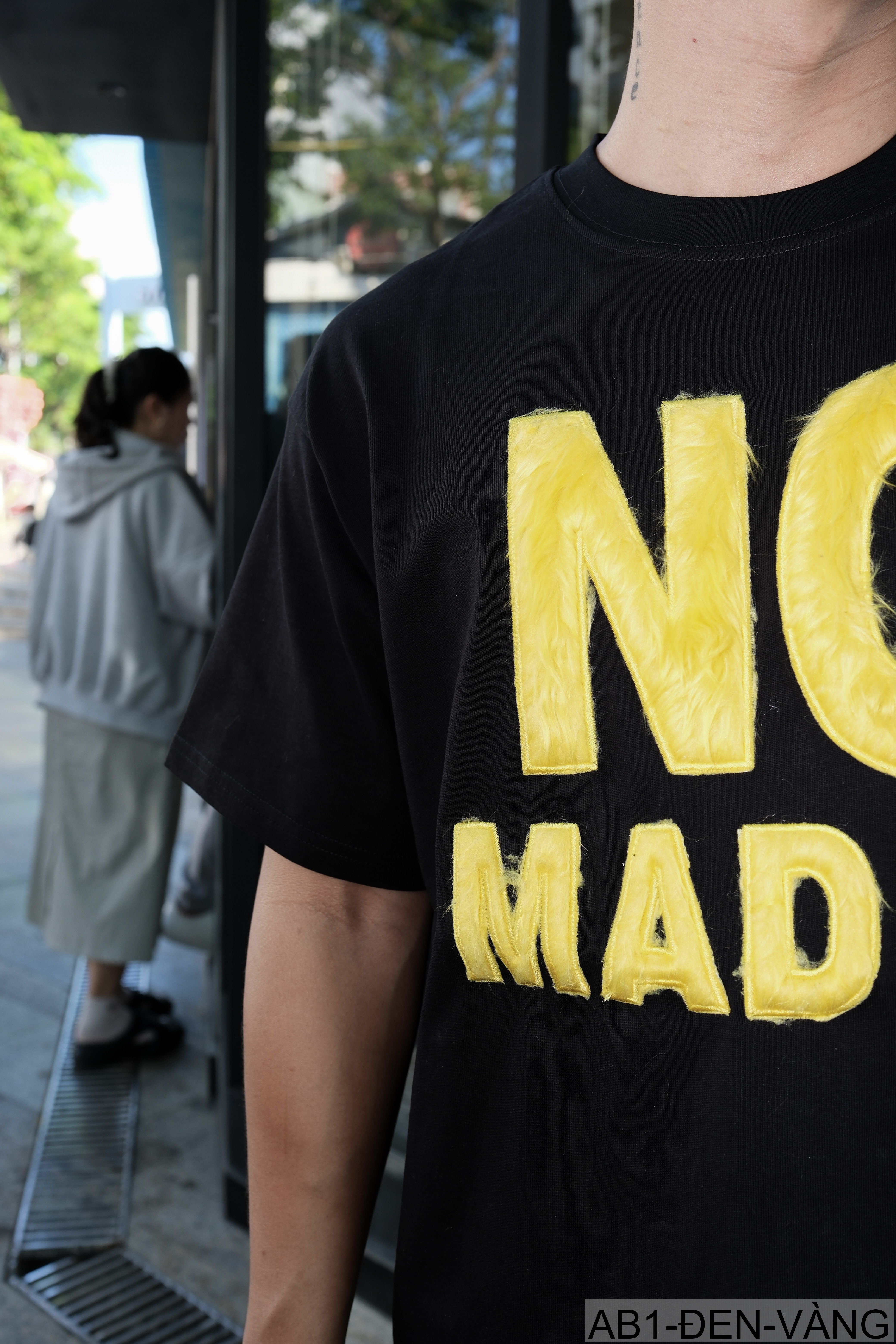 AB1 - Áo phông nam nữ unisex cổ tròn tay ngắn họa tiết NO MADE? phong cách streetwear mùa hè