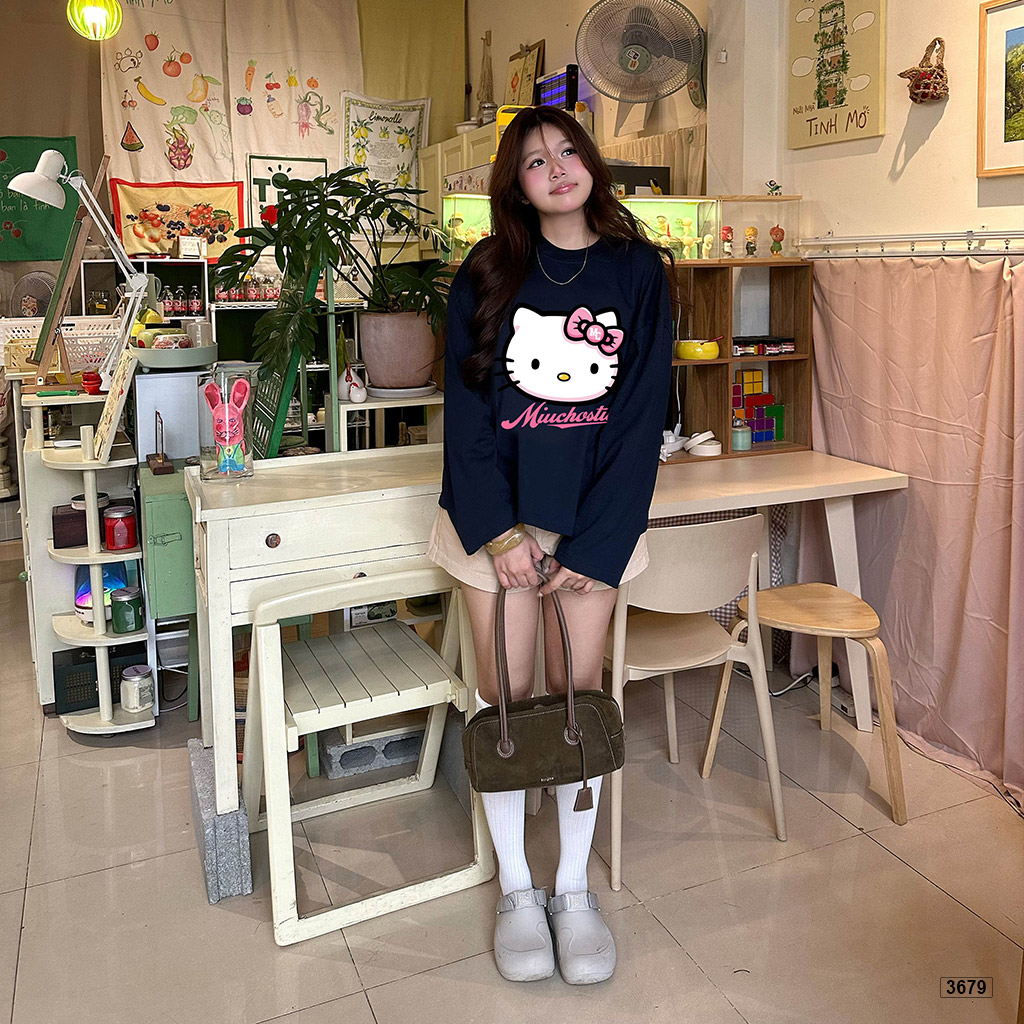 Áo tay dài boxy form rộng Kittie Miucho 3679_thumbnail_4