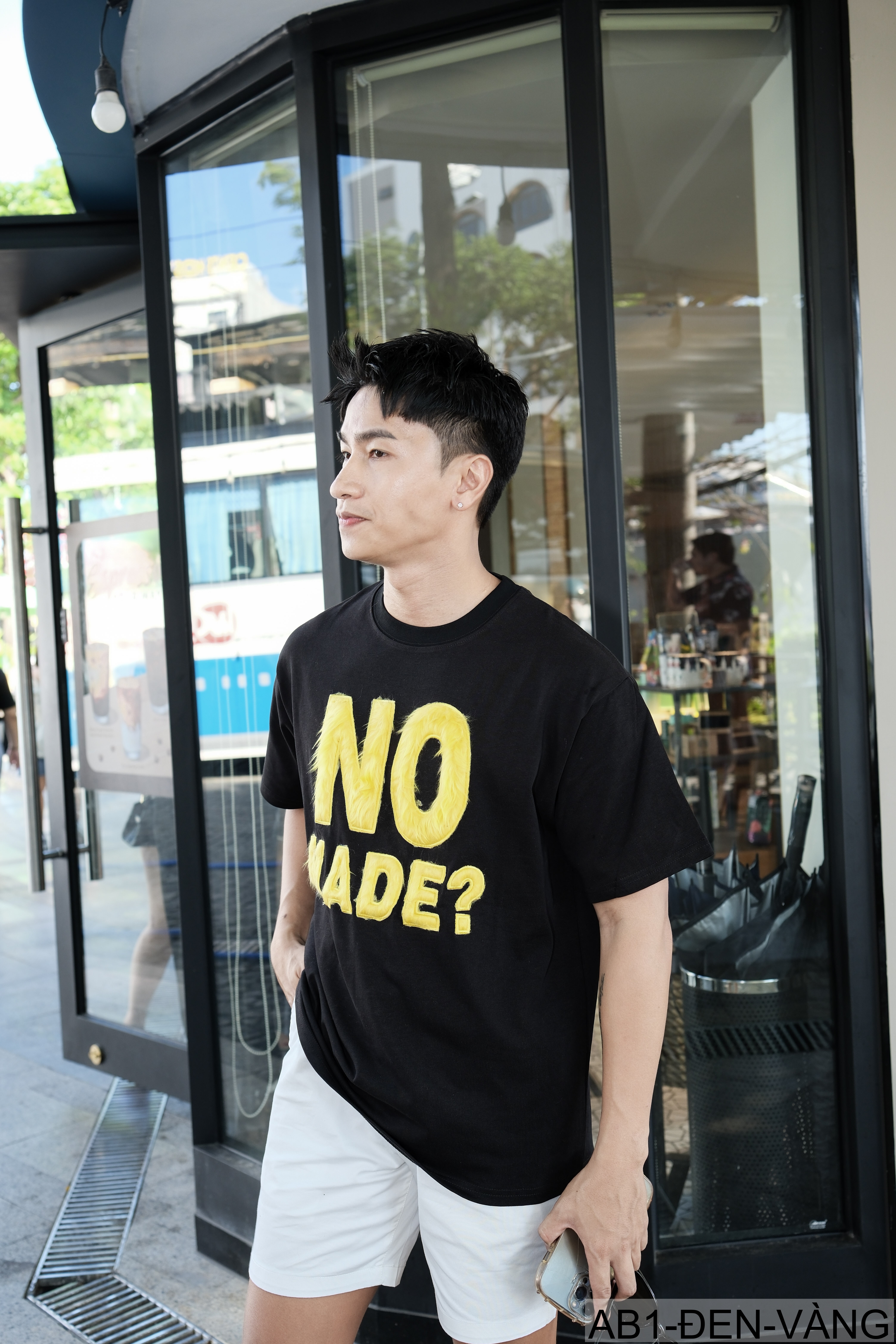 AB1 - Áo phông nam nữ unisex cổ tròn tay ngắn họa tiết NO MADE? phong cách streetwear mùa hè_thumbnail_3