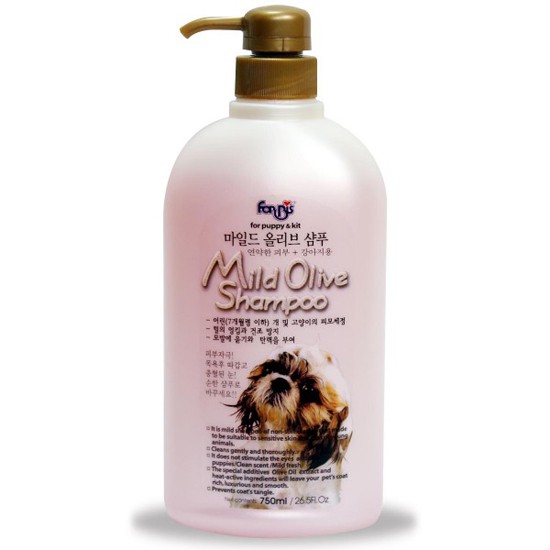 MILD OLIVE FORCANS KOREA SHA715 - DẦU GỘI  CHO CHÓ MÈO DA NHẠY CẢM - CHAI 750ML