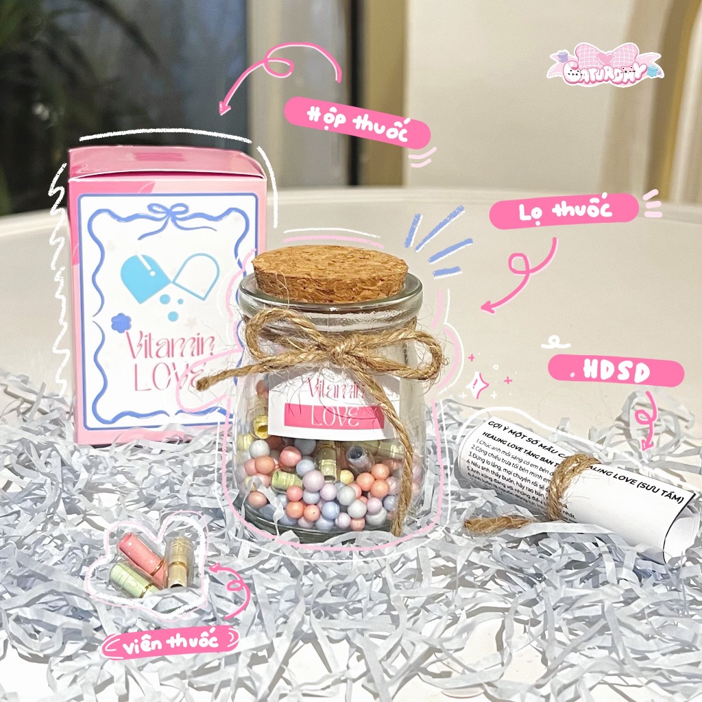 Lọ Vitamin Love Gửi Gắm Thông Điệp Yêu Thương, Lọ Tình Yêu, Quà Tặng Người Yêu Ý Nghĩa