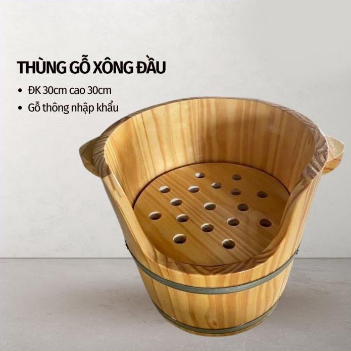 Thùng Gỗ Xông Đầu, Nồi Xông Hơi 2L Dưỡng Sinh Cao Cấp, Bồn Xông Đầu Kèm Máy Xông_thumbnail_2