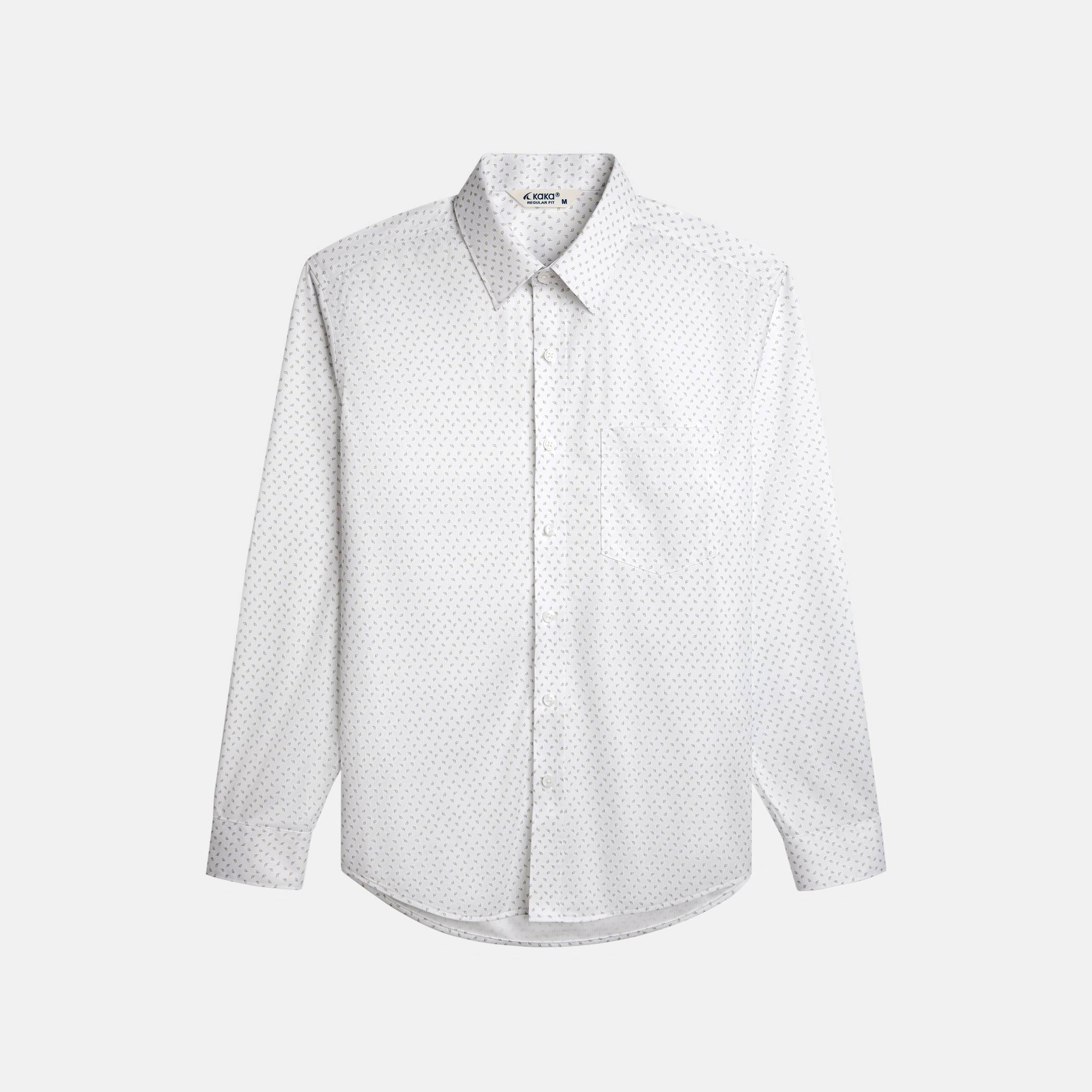 Áo Sơ Mi Hoạ Tiết Dài Tay - Form Regular  Vải Bamboo
