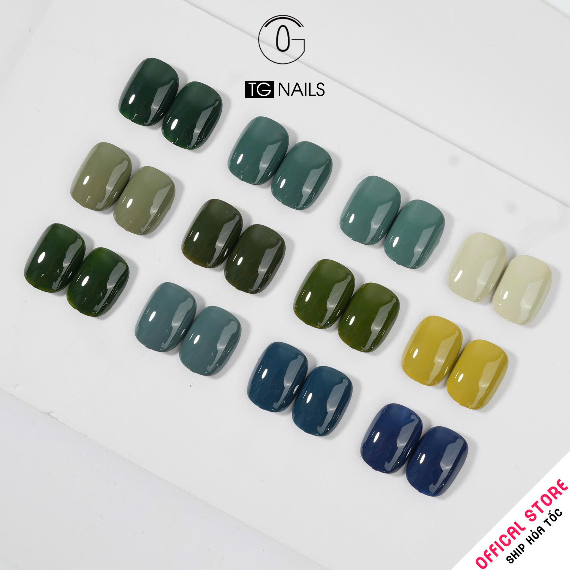 Combo 12 màu sơn gel Xanh kèm bảng màu_thumbnail_3
