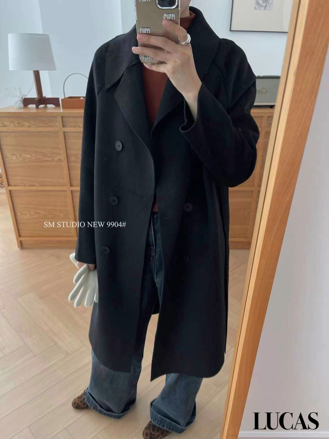 Áo khoác sm cổ vest tay dài dáng dài basic 9904_thumbnail_11