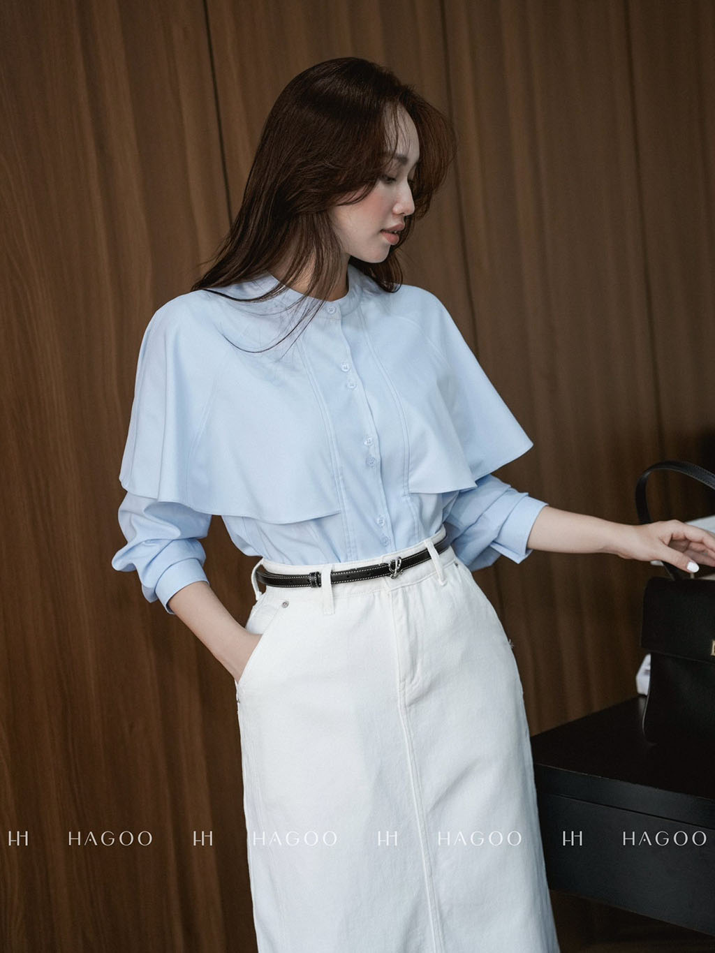 Chân váy jean xuông bổ vát HAGOO_thumbnail_2