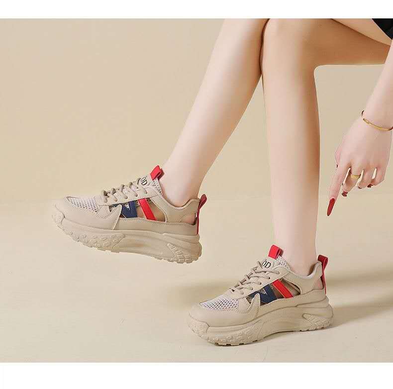 GIày lưới nữ đế cao 5cm hàng chuẩn