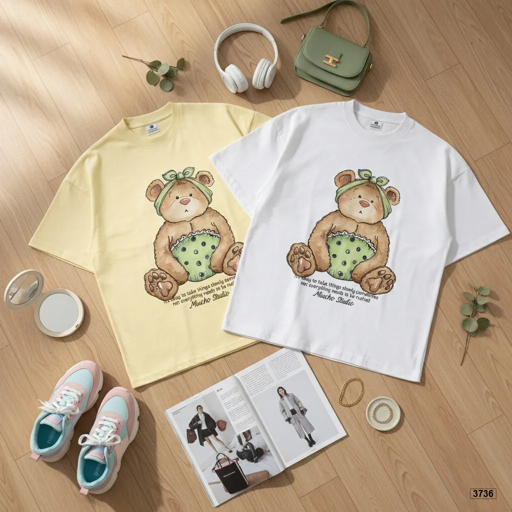 Áo thun nữ form boxy hoạt hình gấu nhỏ đáng yêu Miucho 3736_thumbnail_7
