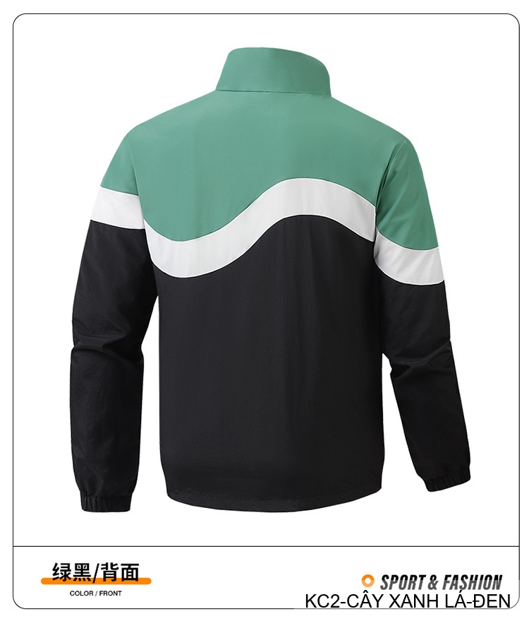 KC2 - Áo khoác nam phối màu thời trang cổ đứng phong cách thể thao xuân thu_thumbnail_17