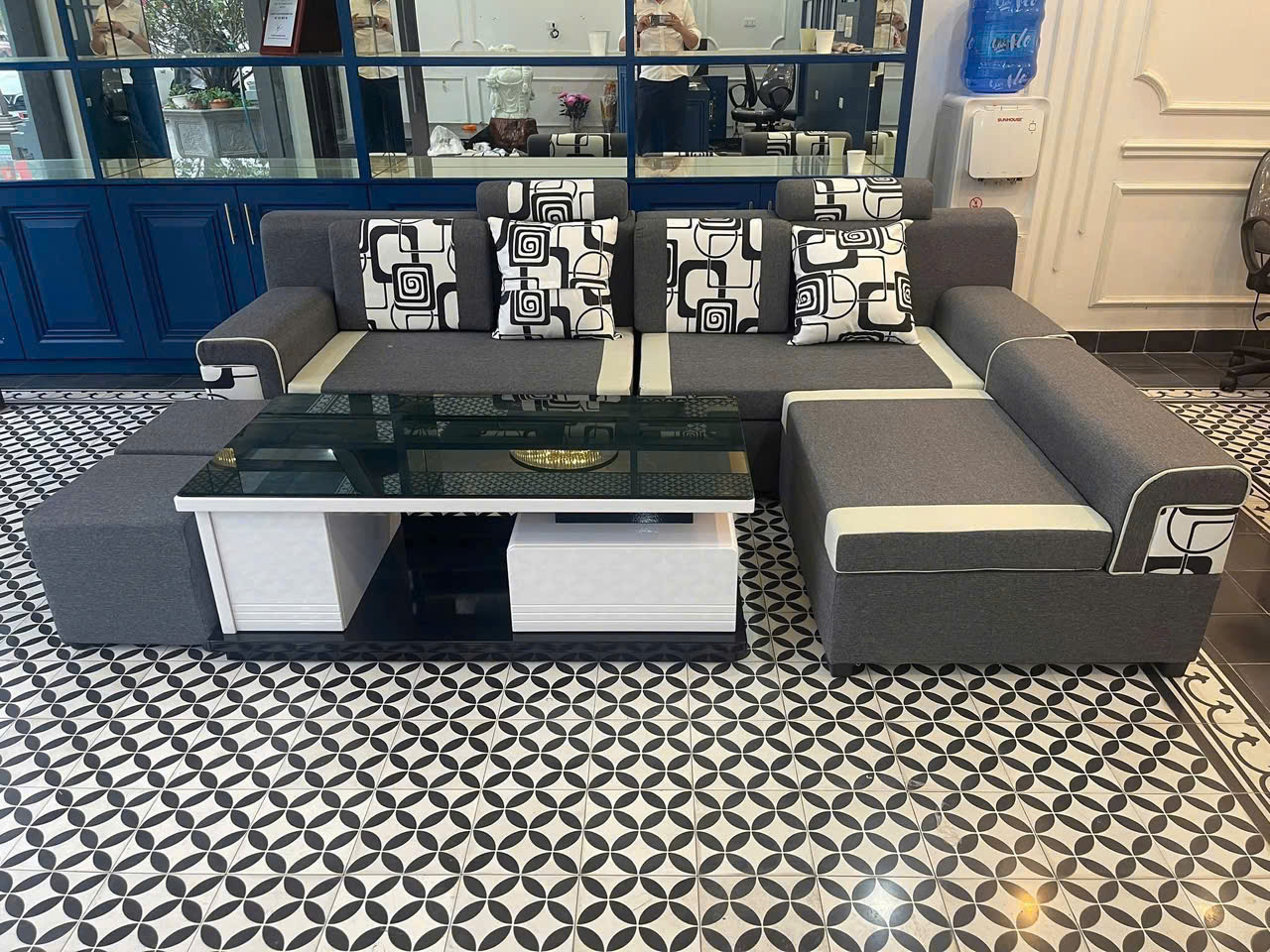 Sofa nỉ góc L