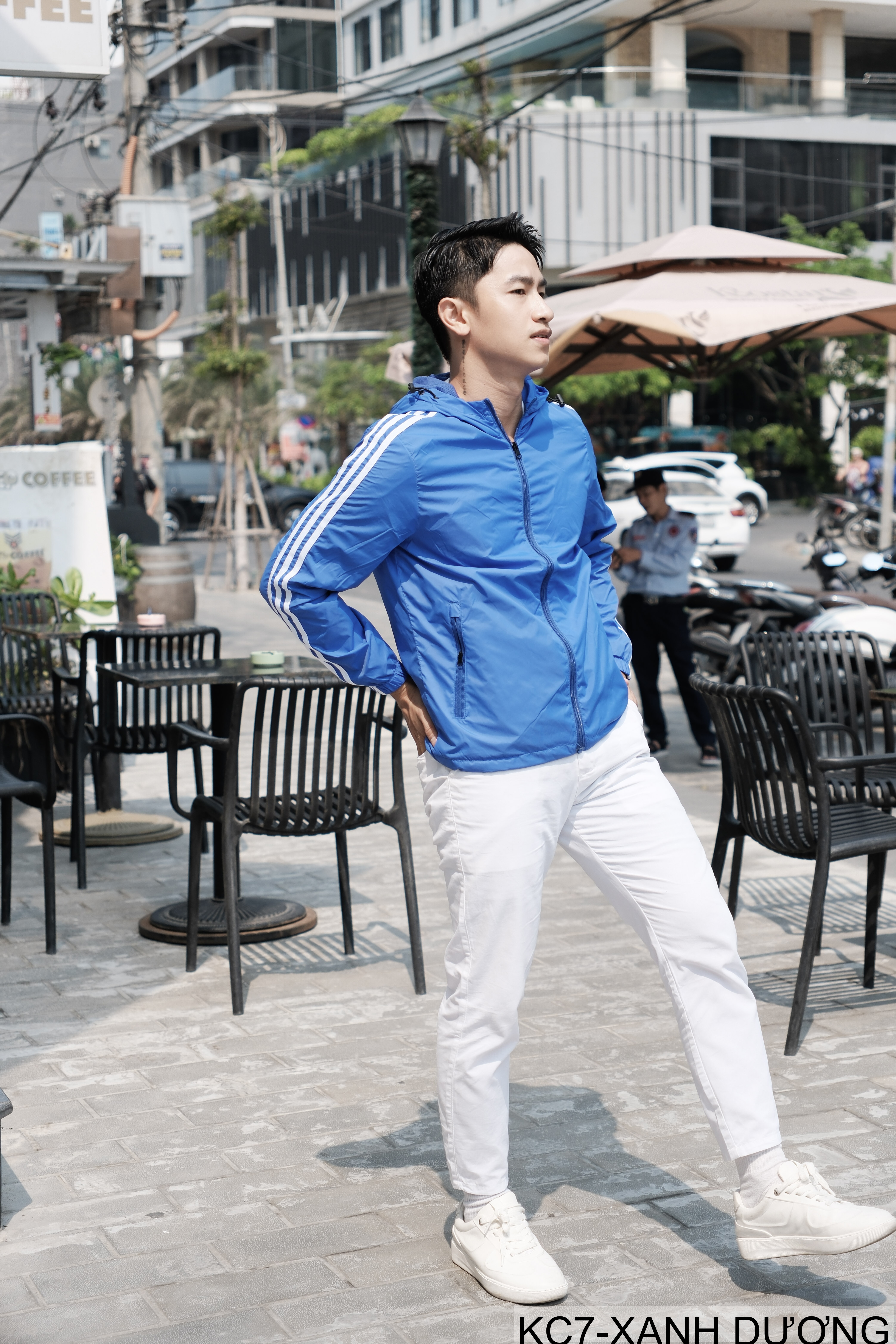 KC7 - Áo khoác nam thể thao oversize tay dài có mũ, chất liệu polyester thoáng mát, 3 màu xanh dương, đen, xanh đậm_thumbnail_24