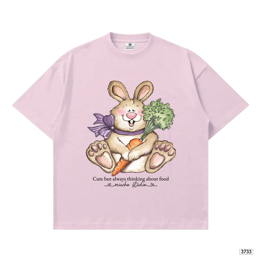 Áo thun nữ form boxy chất thoáng mát mùa hè hoạt hình thỏ Miucho 3733_thumbnail_17