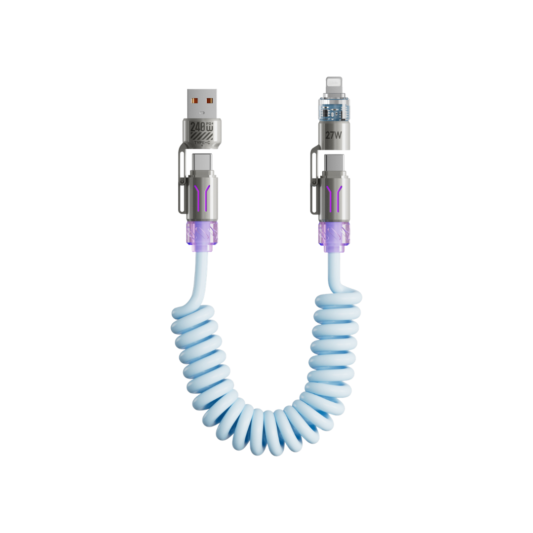 Cáp sạc nhanh 4 in 1 Lò Xo DC22 240W_thumbnail_1