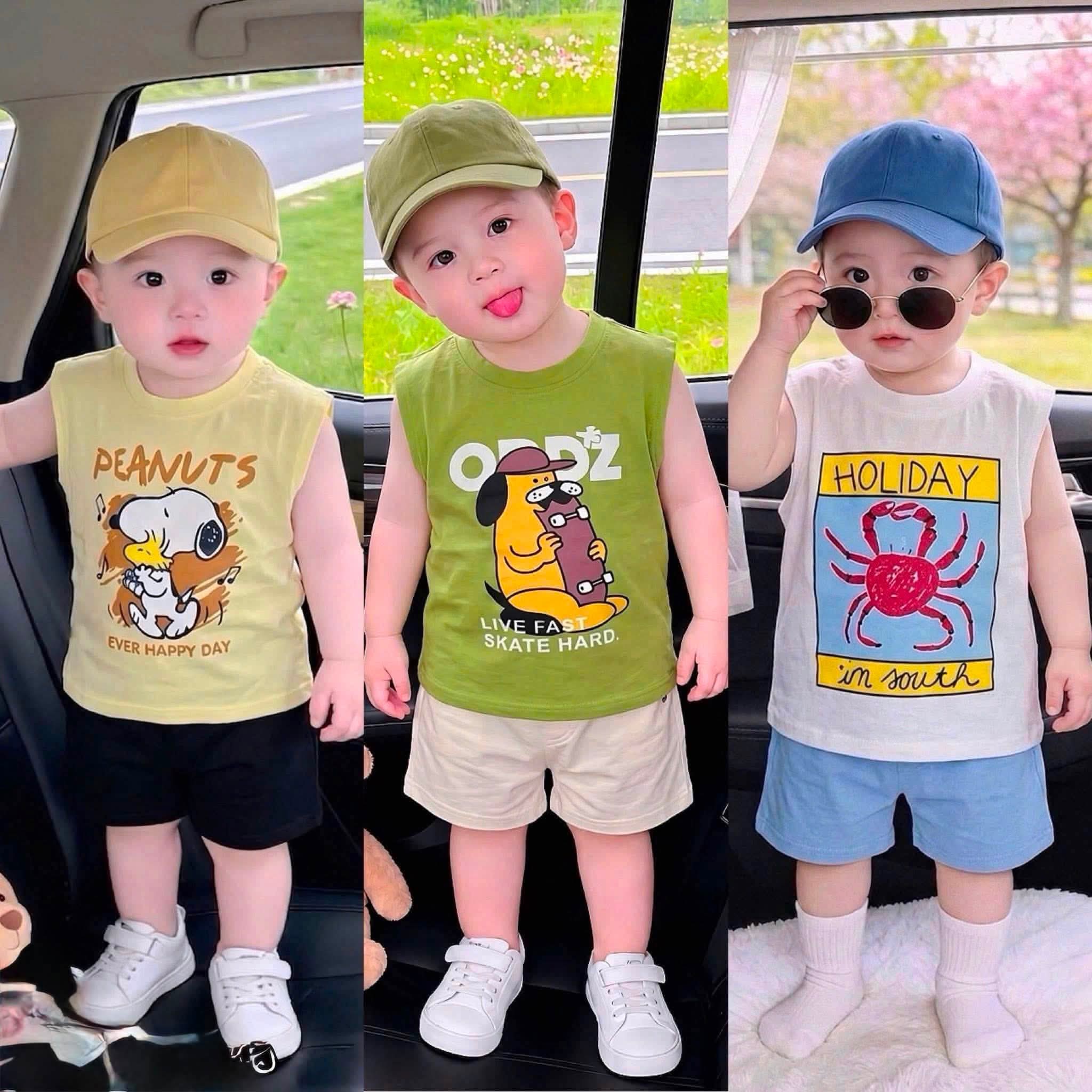 Set 3 bộ cotton sát nách trắng xanh vàng_thumbnail_2