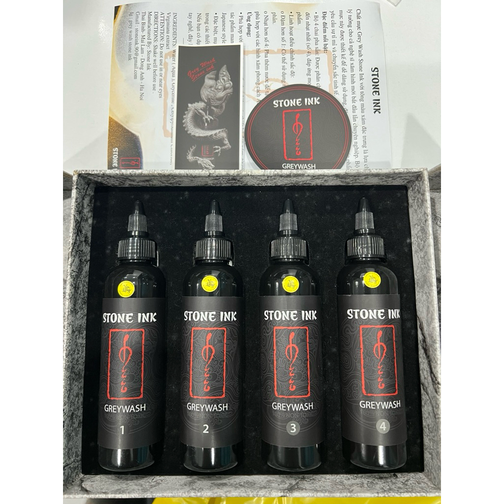 GreyWash Stone Ink (4oz) - Set mực tả đá (HSD: 2029)