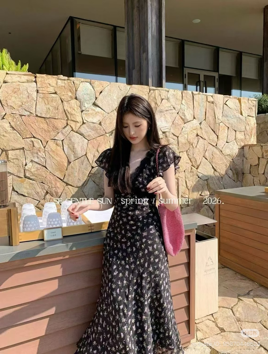 Lucas - Váy hoa tay hến bom phối viền ren chân xòe dáng maxi_thumbnail_8