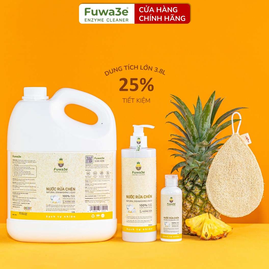 Nước rửa chén hữu cơ Fuwa3e organic Enzyme