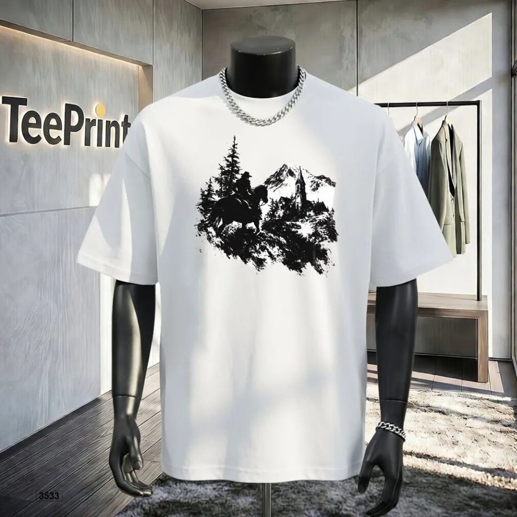 Áo thun oversize phong cách cổ điển dễ mặc TeePrint 3533