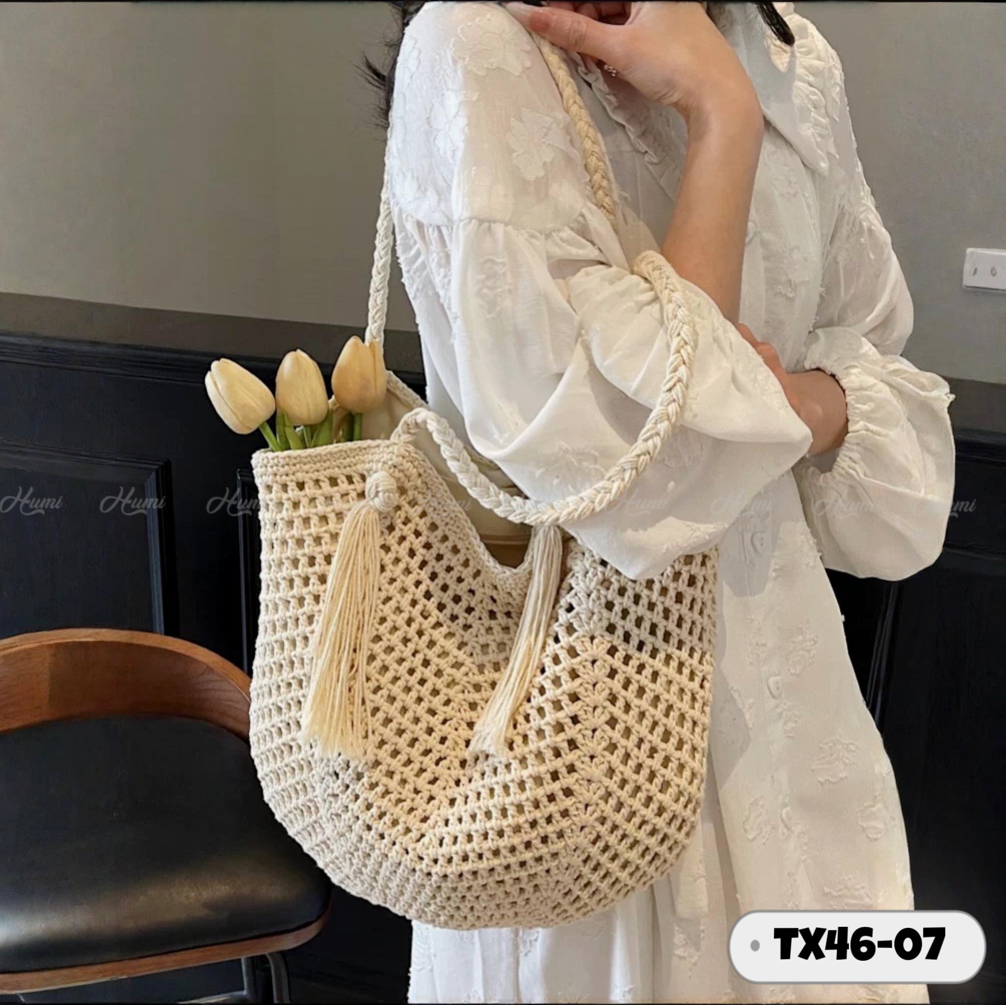 TÚI TOTE ĐEO VAI PHONG CÁCH CASUAL (TX46-07 BE)