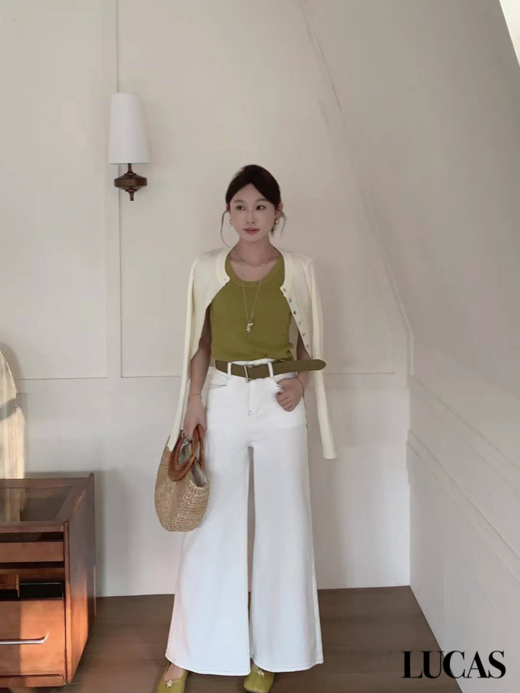 Quần Jeans ống suông loe + belt da nâu bản lớn_thumbnail_6