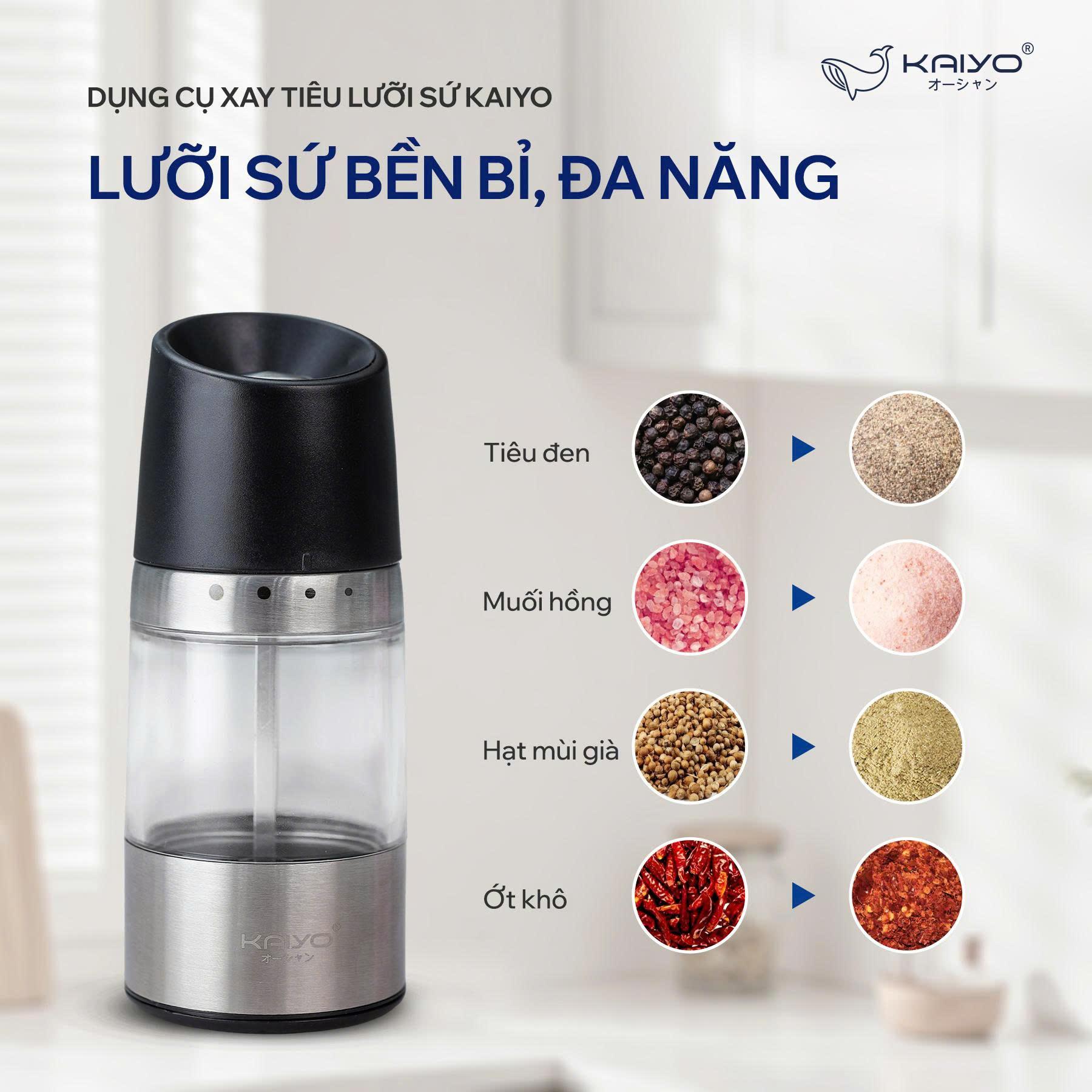 Máy Xay Tiêu Lưỡi Sứ Kaiyo