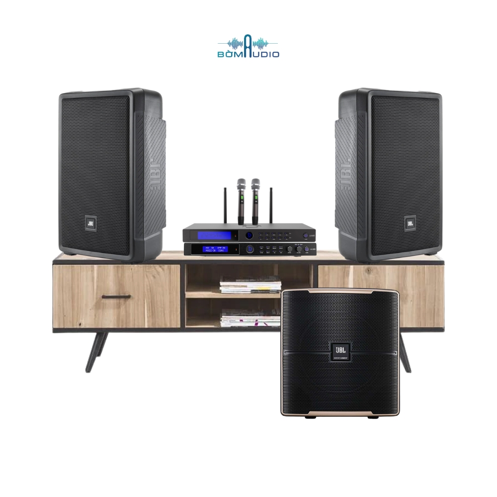 Combo Loa PA Active JBL IRX 108BT + Vang Số DBACOUSTIC LX-D3 + Micro Karaoke DBACOUSTIC LX-M3 + Loa Subwoofer JBL PASION 12SP - B357_thumbnail_1
