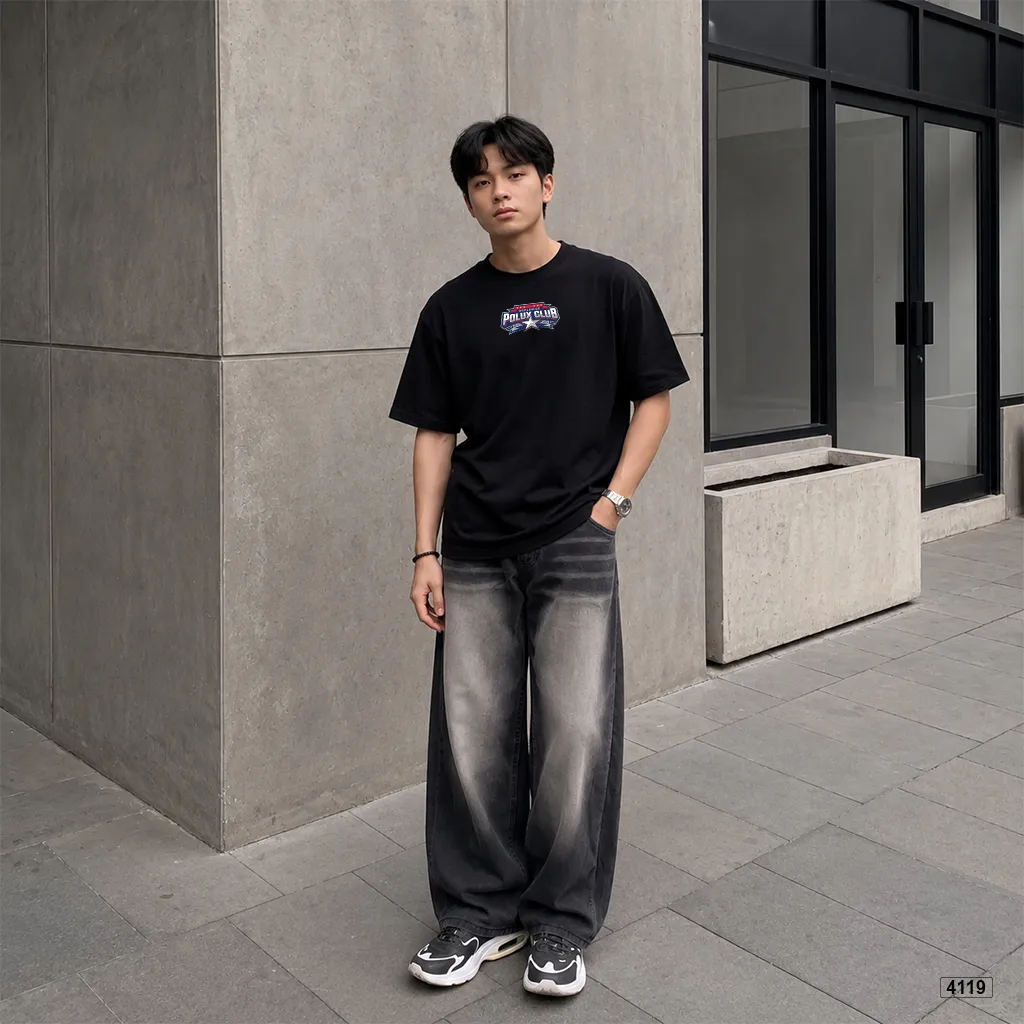 Áo thun nam form rộng street style cá tính Polux 4119_thumbnail_5