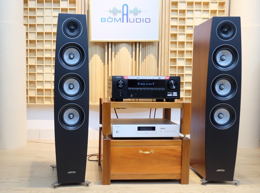 Hình ảnh chụp thực tế Combo Amply Denon AVR-X3800H + Jamo C97 II - B35 tại Bờm Audio.