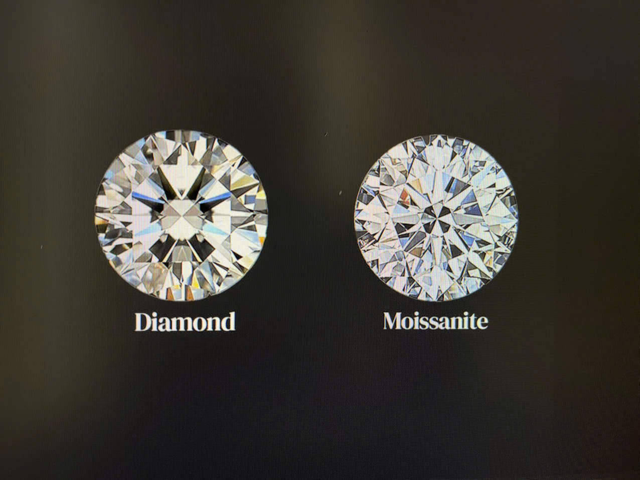 Đá Moissanite vs Kim Cương Thiên Nhiên