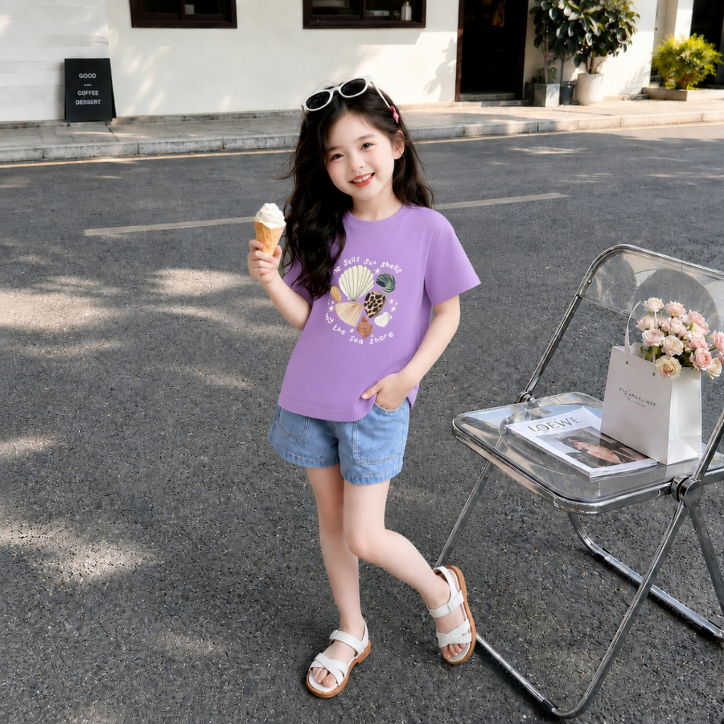 Áo thun bé gái hình sinh vật biển đáng yêu - Loza Kids AT066_thumbnail_5