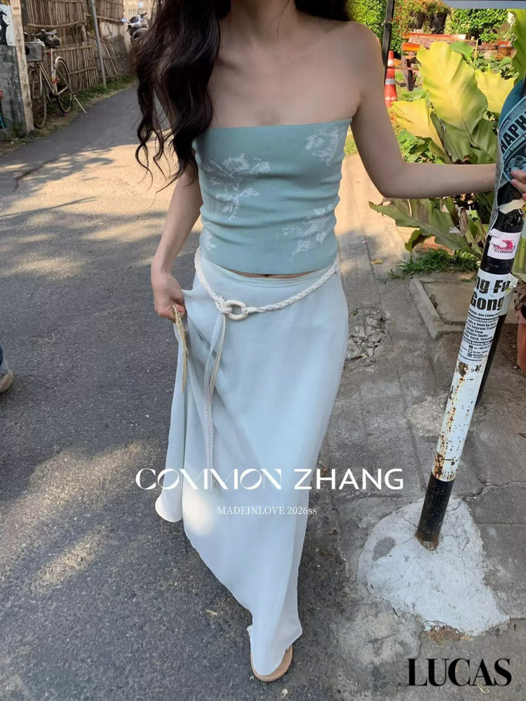 Chân váy dáng xòe cạp chun + belt da tết mặt gỗ_thumbnail_3