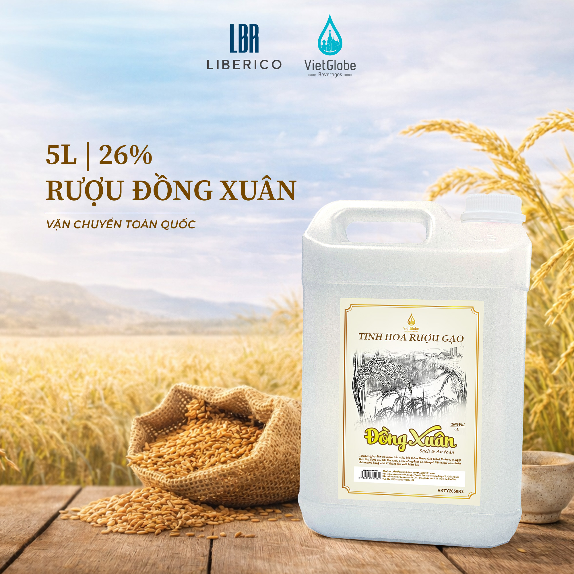Rượu Đồng Xuân - can 5L