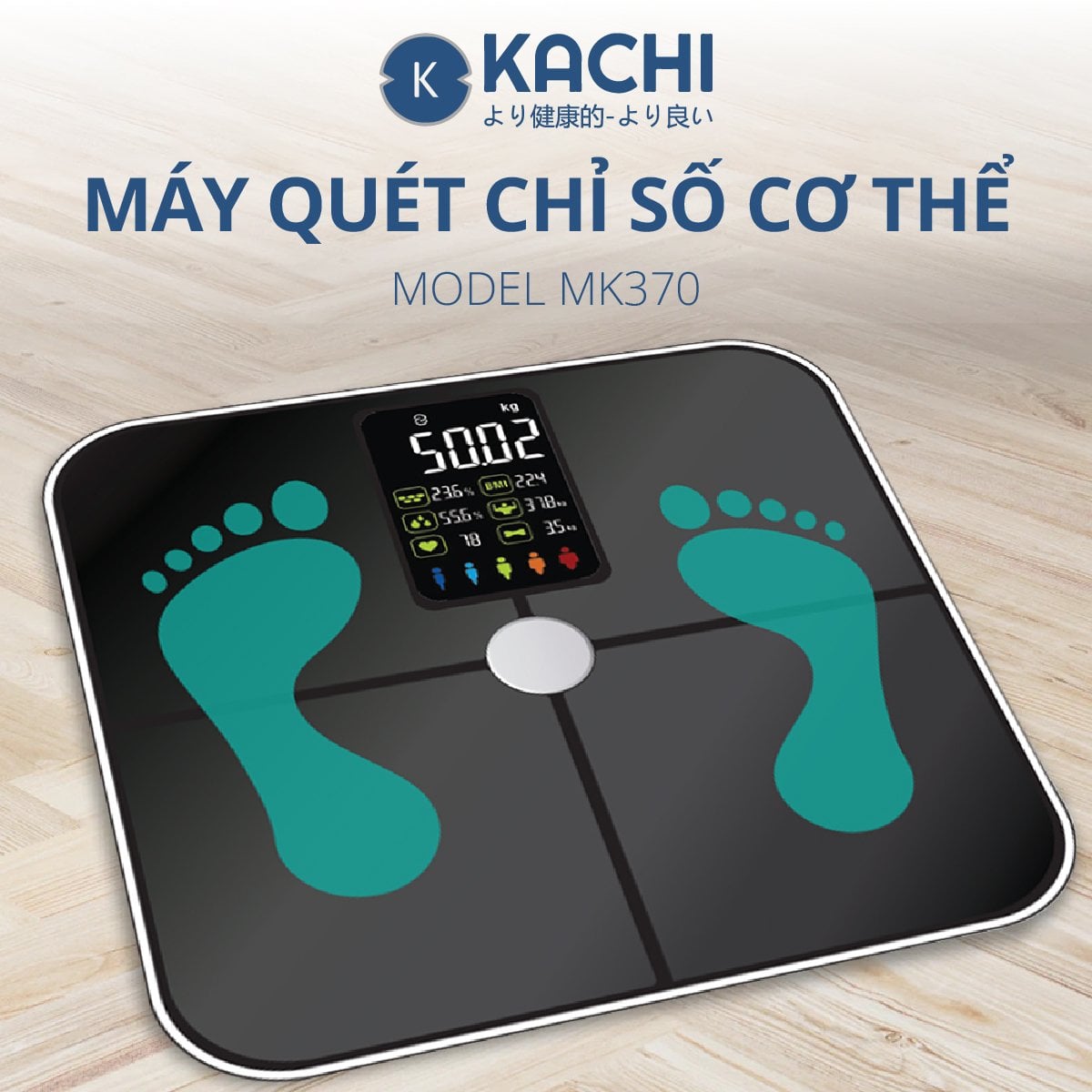 Máy quét chỉ số cơ thể Kachi MK370 | Công nghệ FEETID nhận diện chỉ số cơ thể không cần kết nối app_thumbnail_8