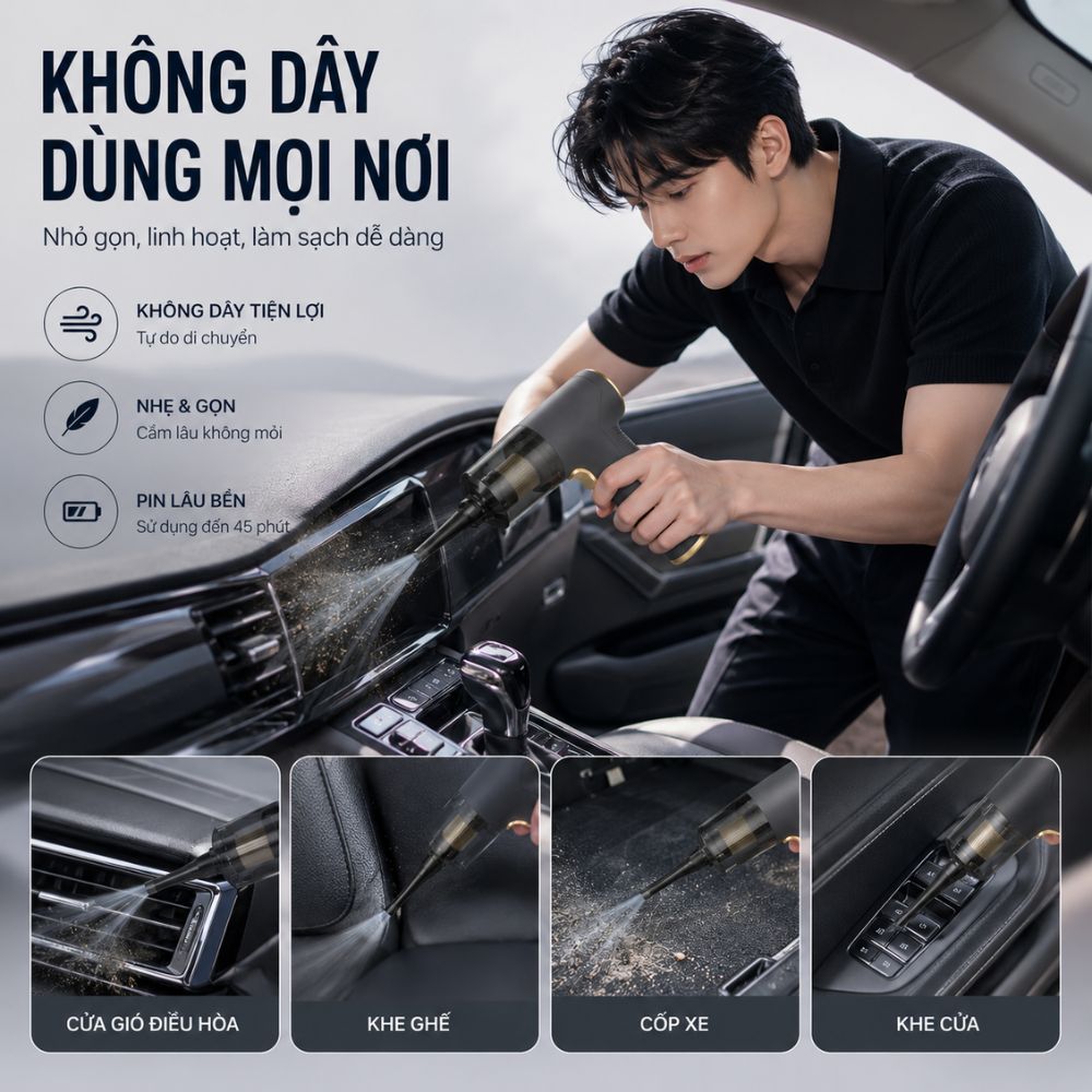 Máy Hút Thổi Bụi Không Dây Kachi MK367 kèm phụ kiện hút bụi_thumbnail_7