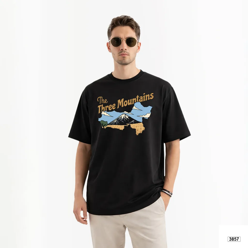 Áo thun nam form rộng streetwear Three Mountains TeePrint 3857_thumbnail_3