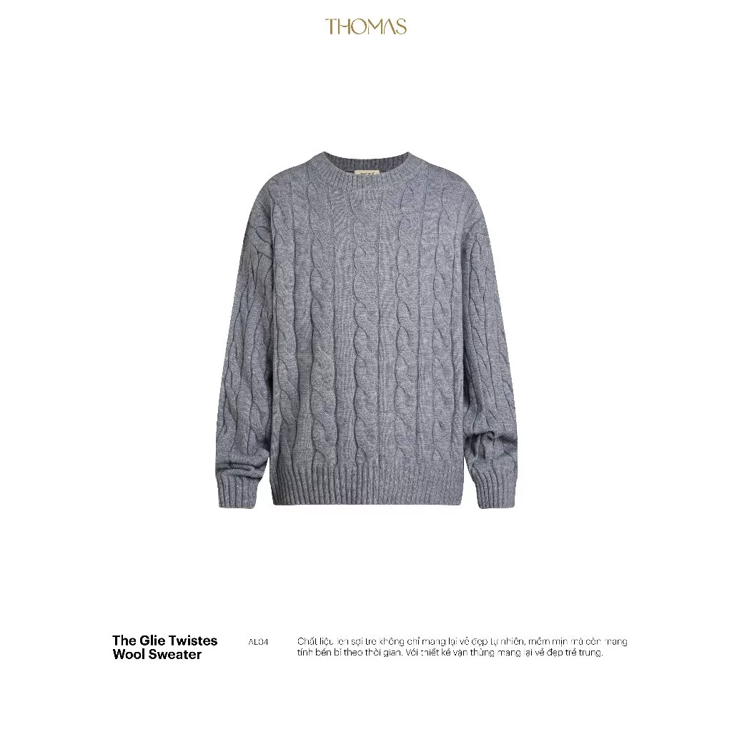 Áo Sweater Twisted-Wool Sợi Viscose Form Relaxed_thumbnail_12