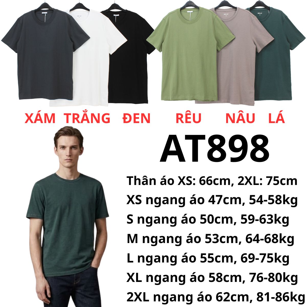 AT898- Áo thun nam GJ