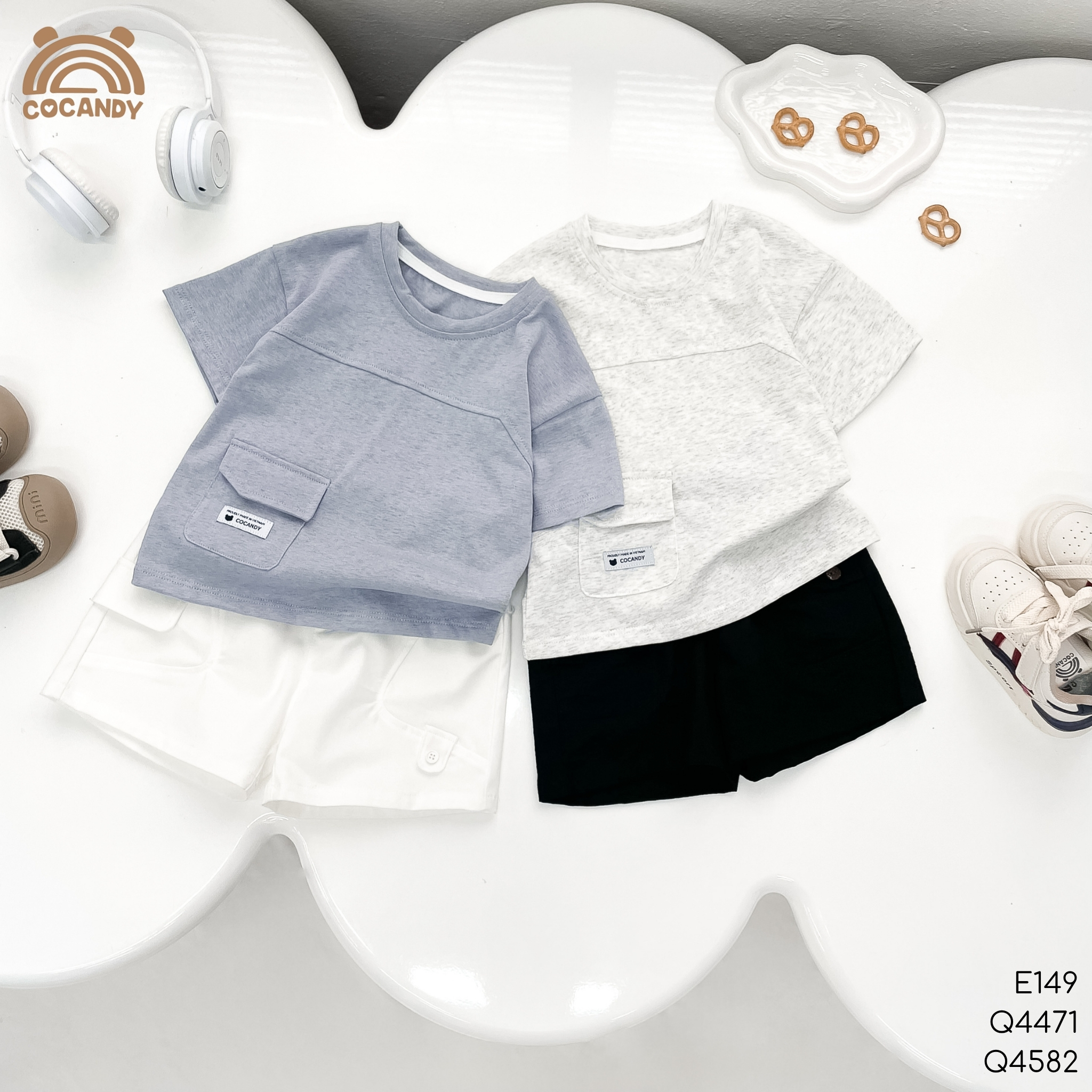 Áo cộc thun GHI NHẠT phối túi lệch CCD_thumbnail_6