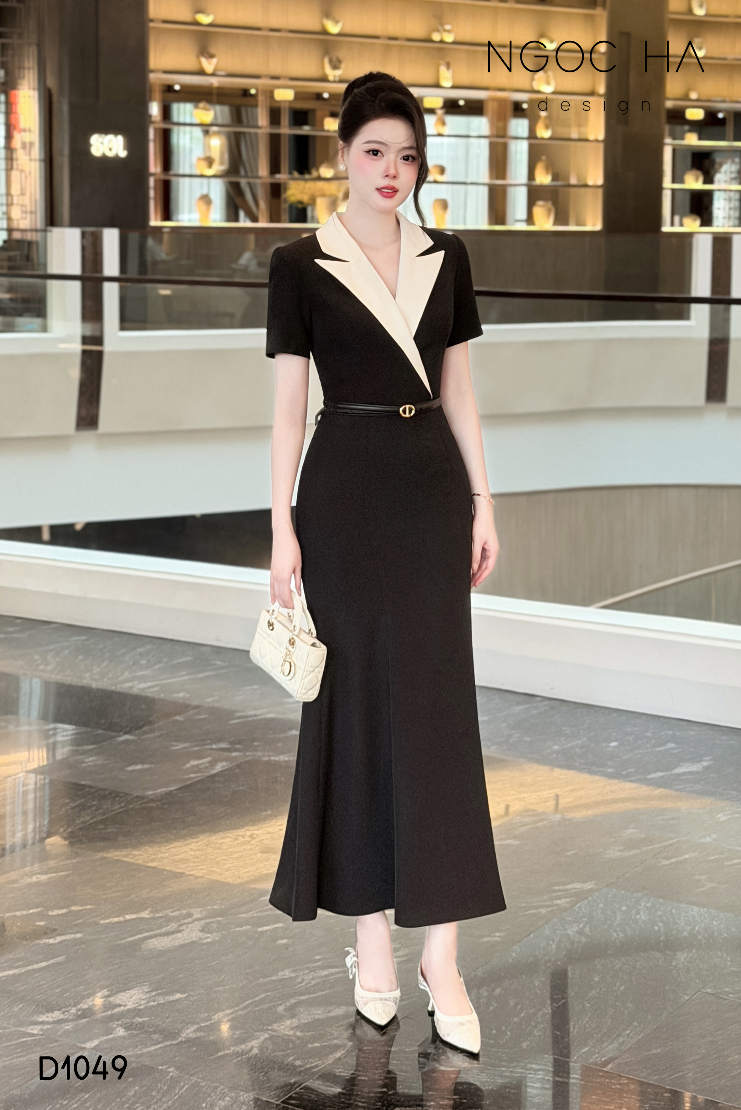 Calista Dress_ Đầm Đuôi Cá Cổ Vest D1049