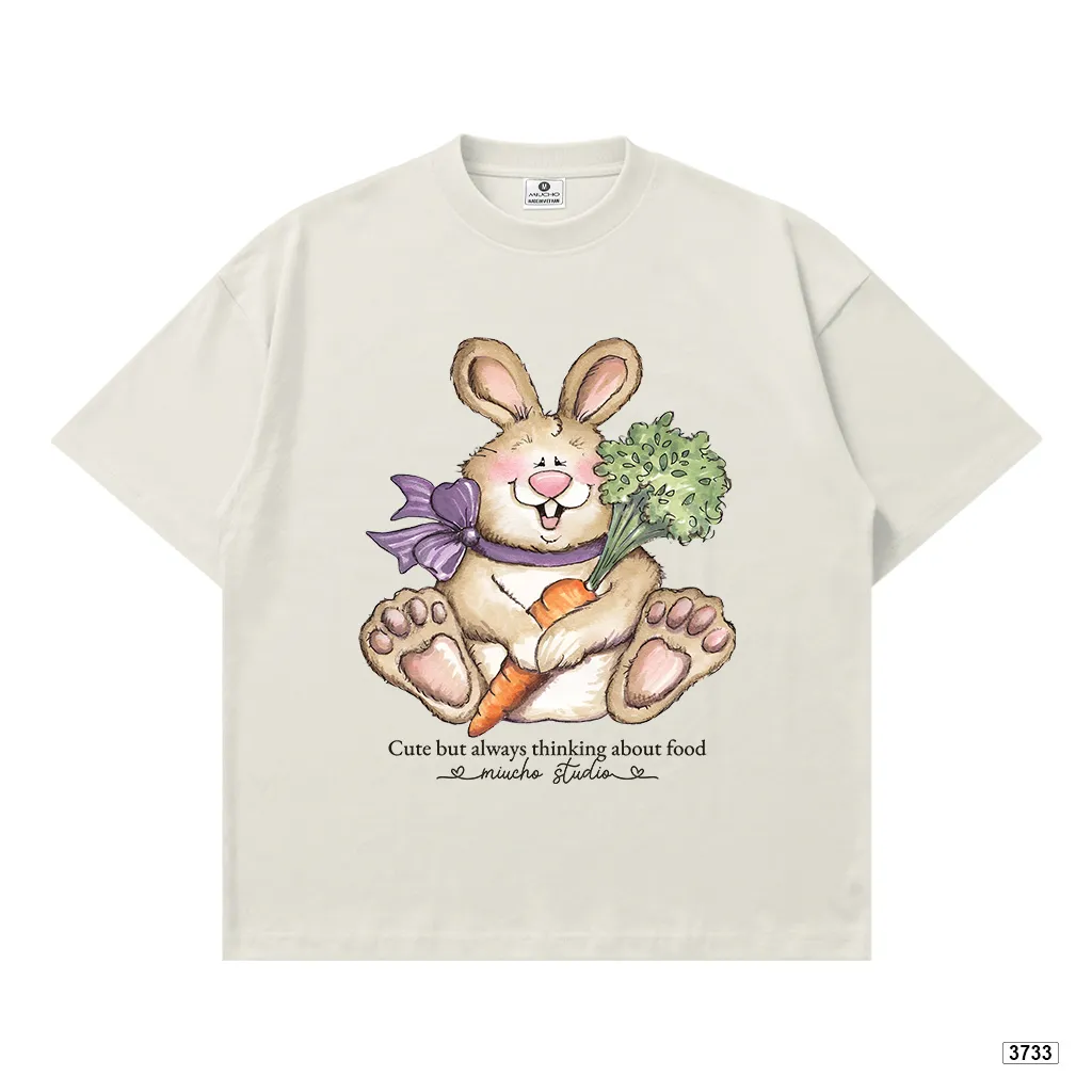 Áo thun nữ form boxy chất thoáng mát mùa hè hoạt hình thỏ Miucho 3733_thumbnail_10