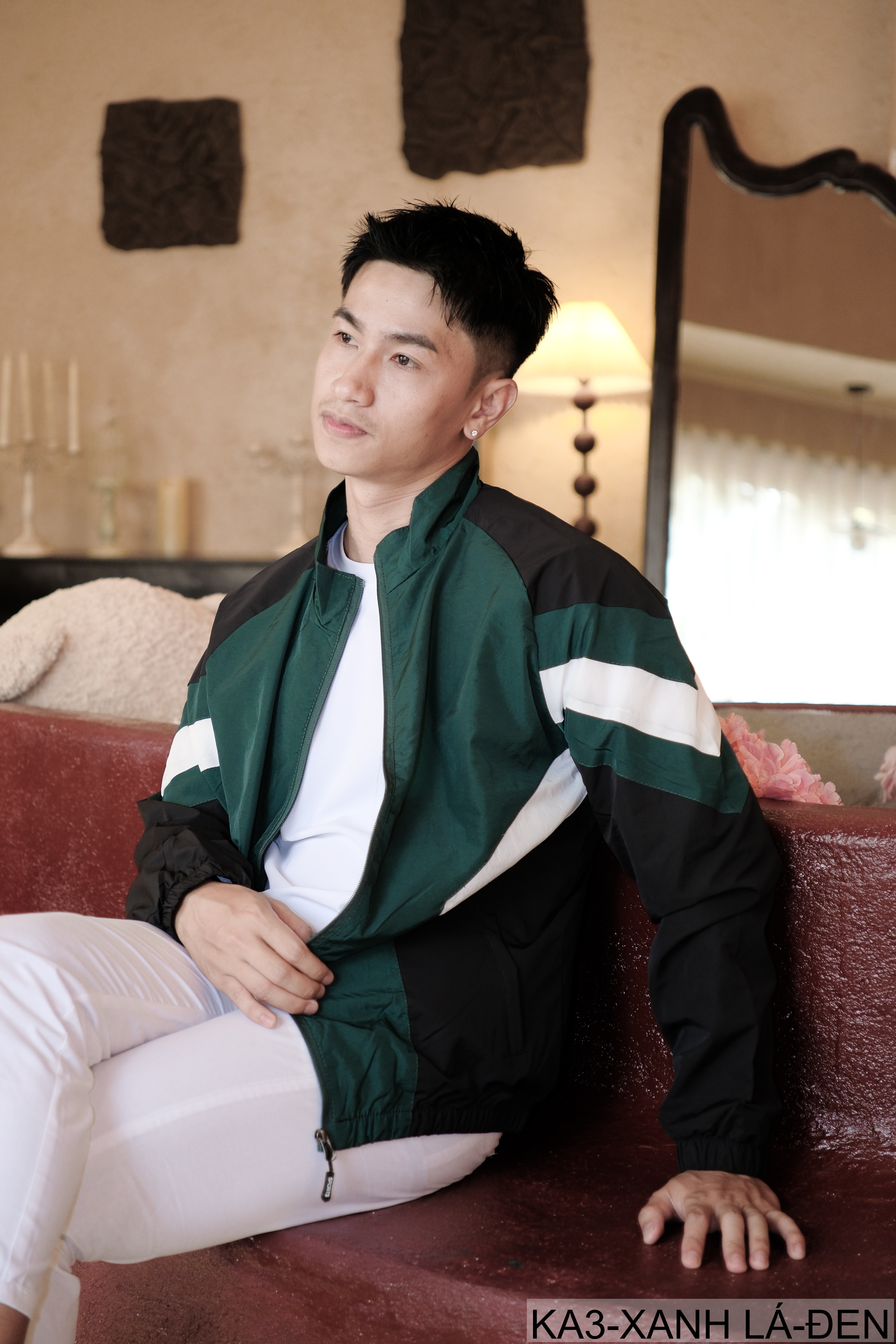 KA3 - Áo khoác nam dáng rộng phối màu cổ đứng phong cách thể thao thoáng khí mùa xuân thu_thumbnail_4