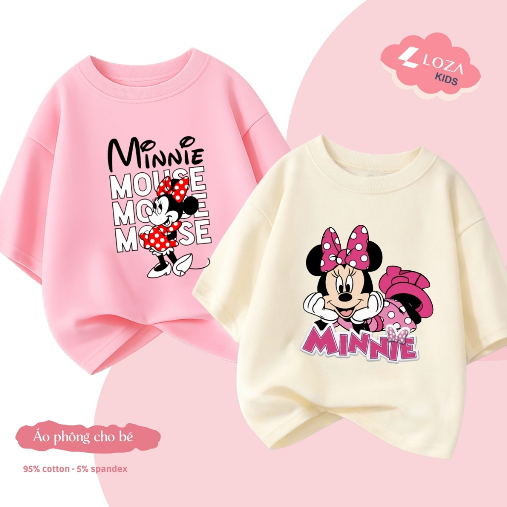 Áo phông bé gái hình MINNIE nhiều mẫu - Loza Kids CA014_thumbnail_3