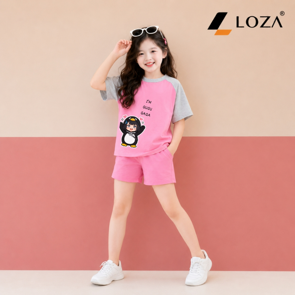 Set bộ bé gái phối màu hình Cánh cụt Gugugaga - Loza FB684_thumbnail_5