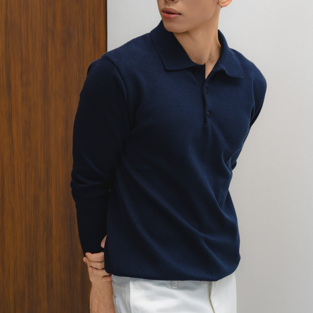 Áo Polo Henry Len Lông Thỏ Form Regular_thumbnail_1